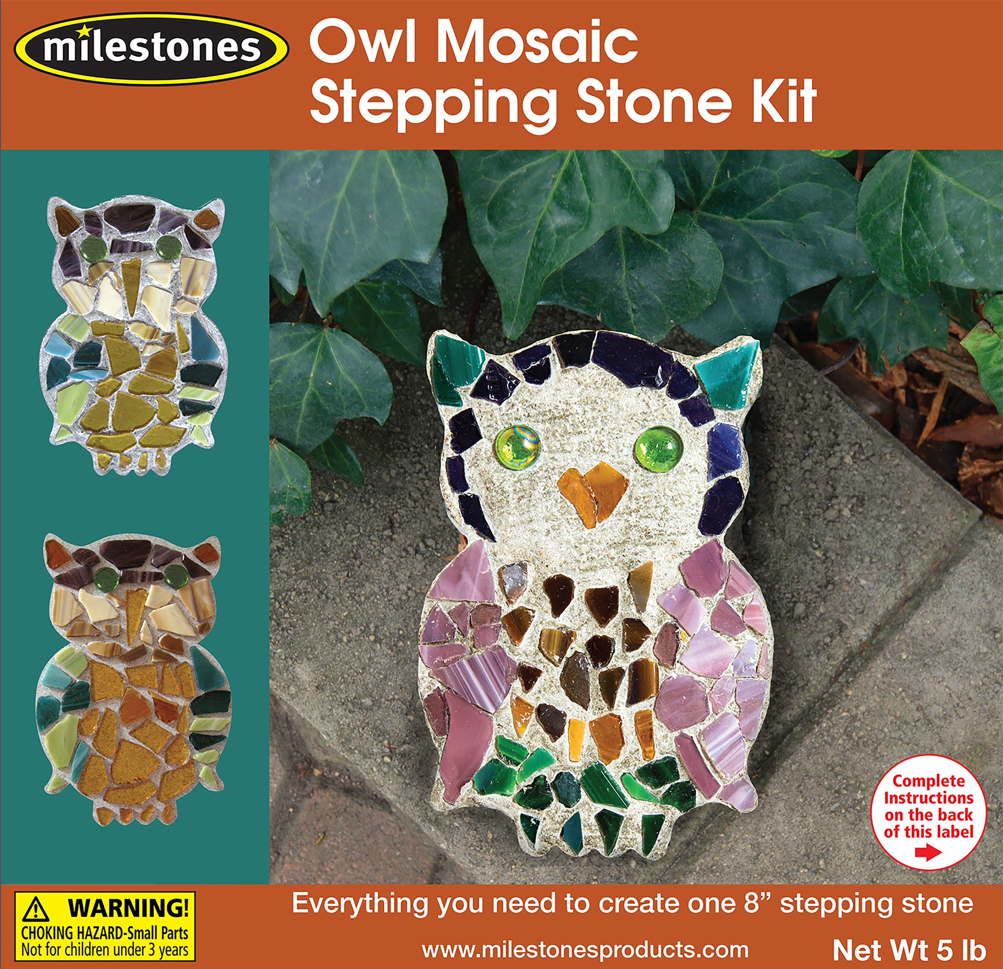 Milestones Mosaic Stepping Stone Kit-Owl